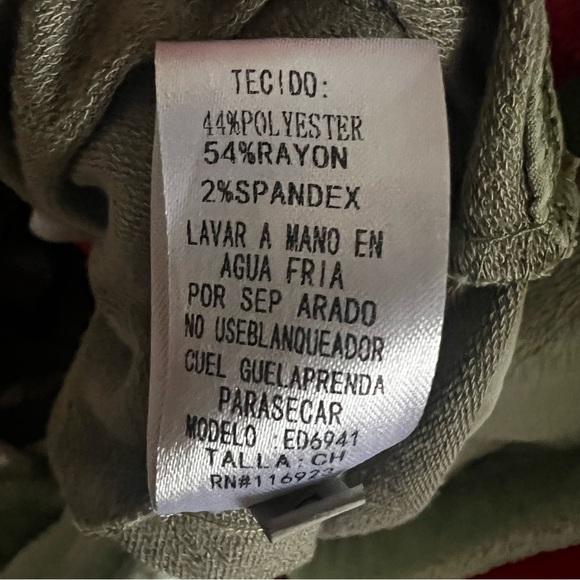 Easel Short Sleeve Sage Green Strappy Chest Mini Dress Size Small - Picture 7 of 7